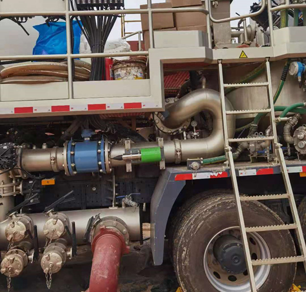 Na-22放射性儀表安裝在混砂車測量礦漿密度案例(圖2)